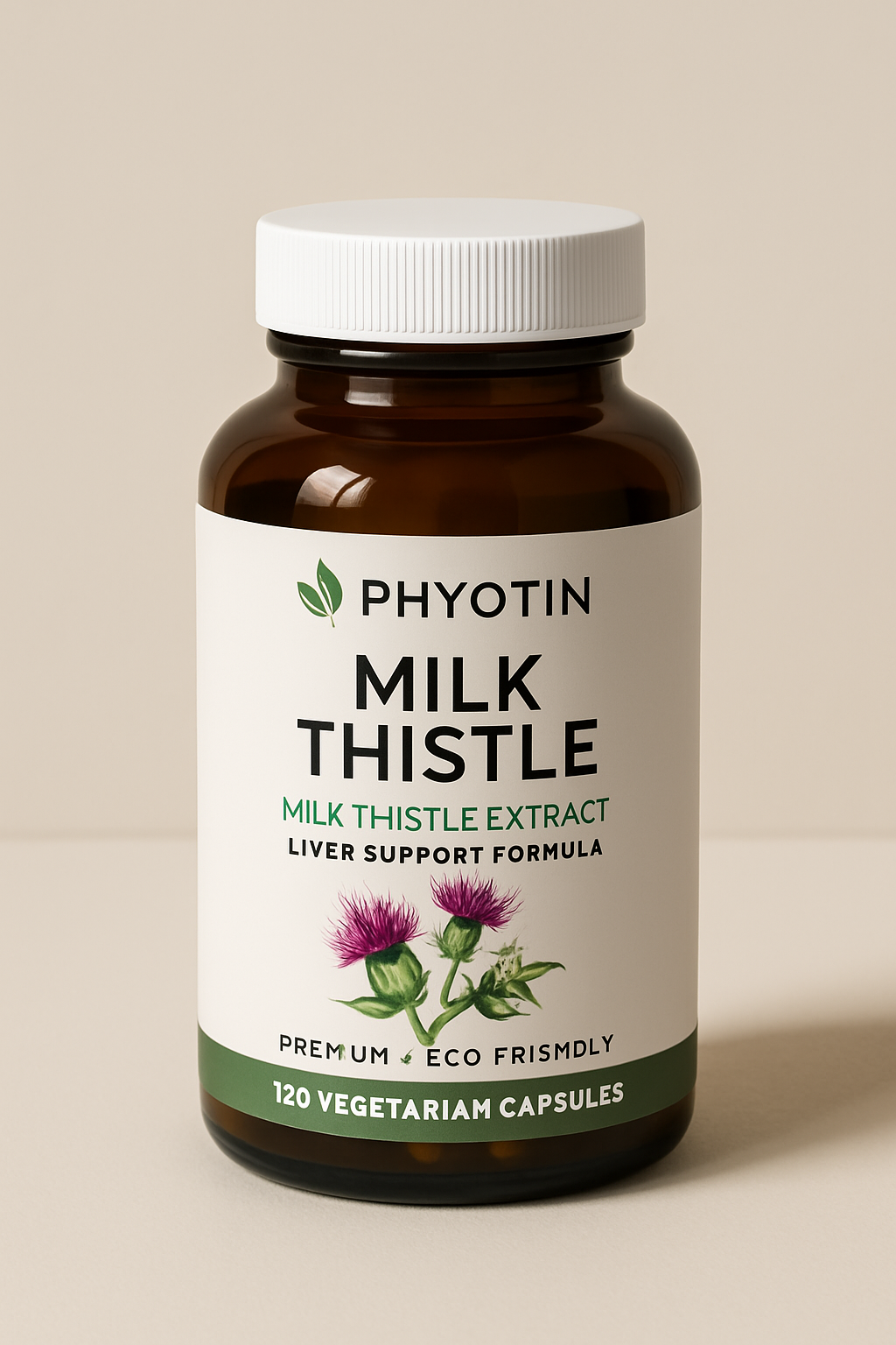 Phyotin Milk Thistle Extract | Premium Liver Support Formula | 120 Vegetarian Capsules