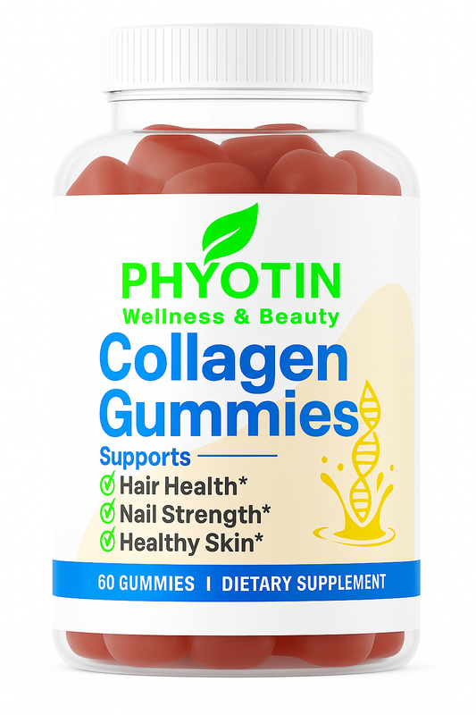 Phyotin Hair Revive supplement bottle with natural hair growth ingredients for women over 40"