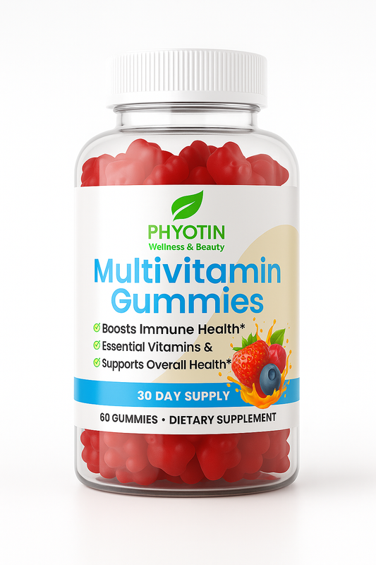 Phyotin Multivitamin Gummies – Daily Immune & Energy Support with Essential Vitamins & Minerals | 60 Gummies
