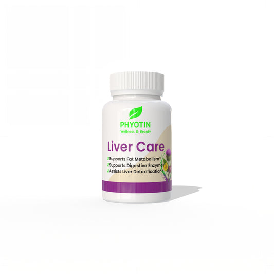 Phyotin Liver Care supplement bottle for liver detox and digestive health support