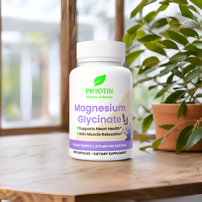 Phyotin Magnesium Glycinate – High Absorption Calming & Sleep Support (275 mg)