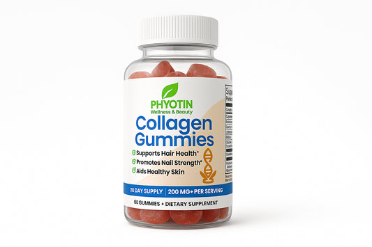 Phyotin Hair, Skin & Nails Gummies | Biotin, Collagen & Vitamins for Beauty