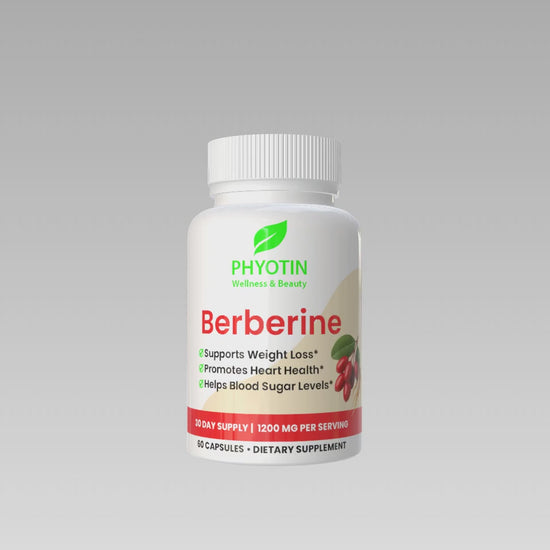 Video of Phyotin Berberine supplement spinning 360 degrees