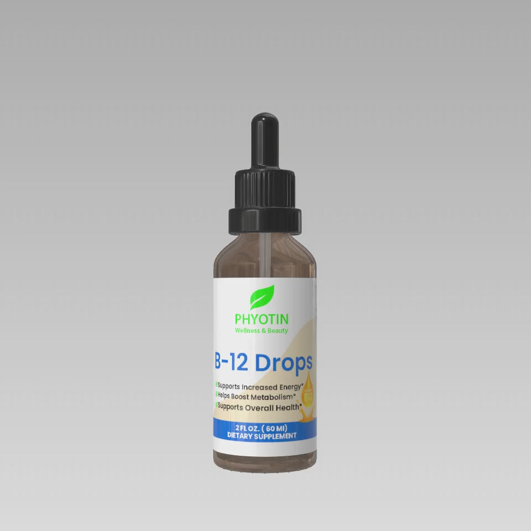 video of phyotin b-12 dropper bottle showing entire label
